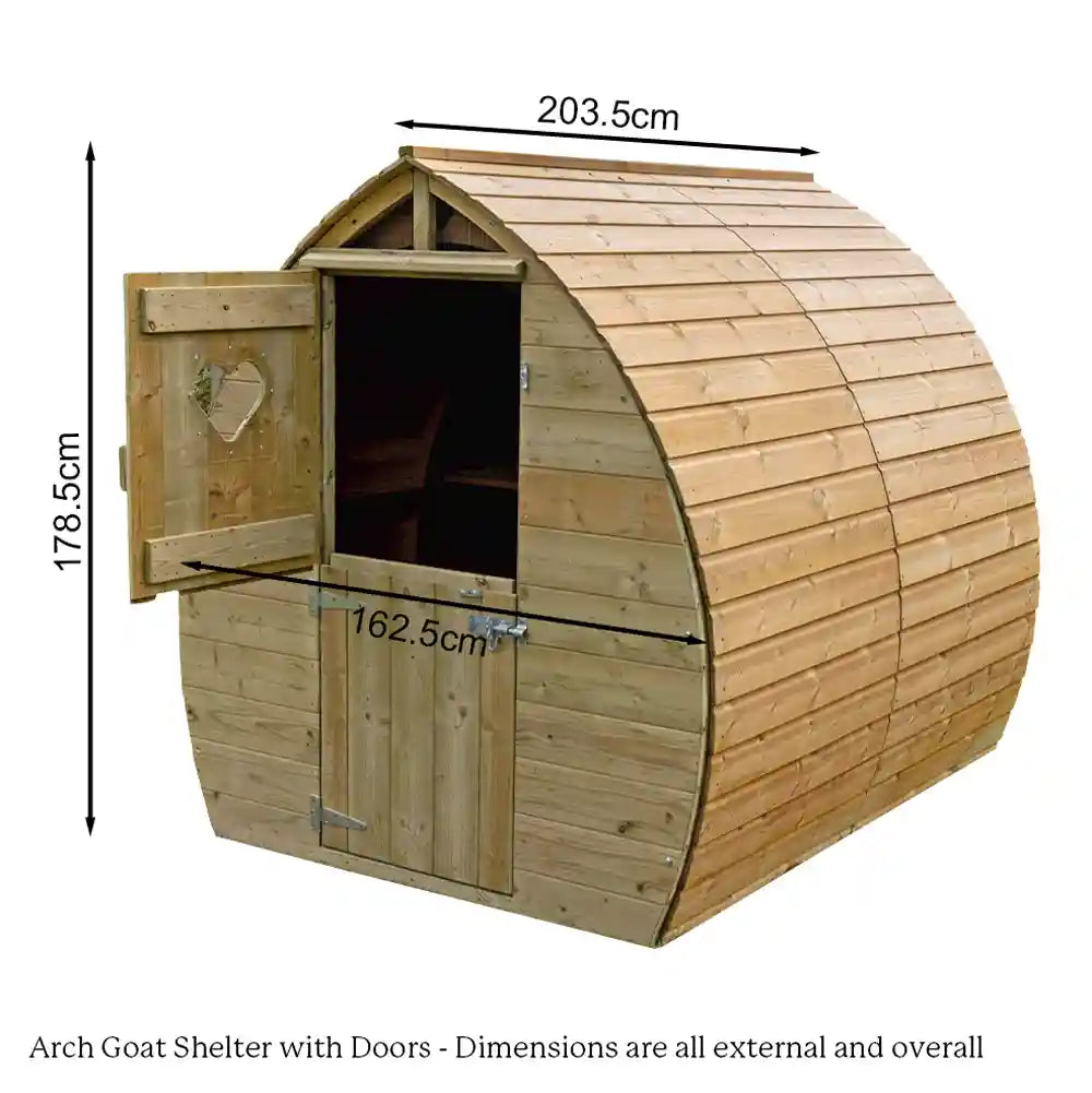 Dimensions of Pygmy Goat House with Doors