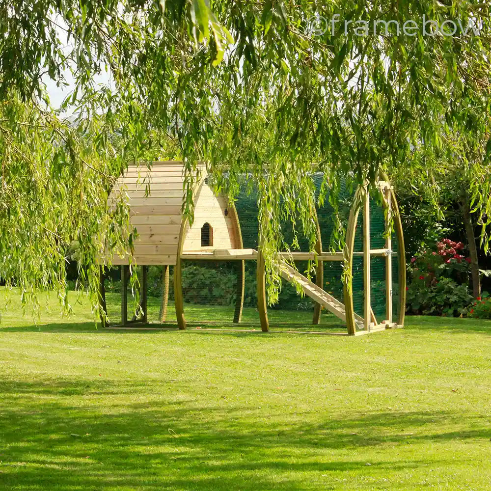 The Arched Rabbit House under the willow