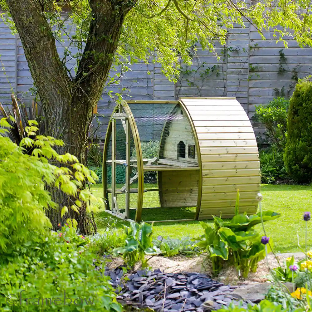 The 6ft (Baby) Arch Cat House under the willow tree