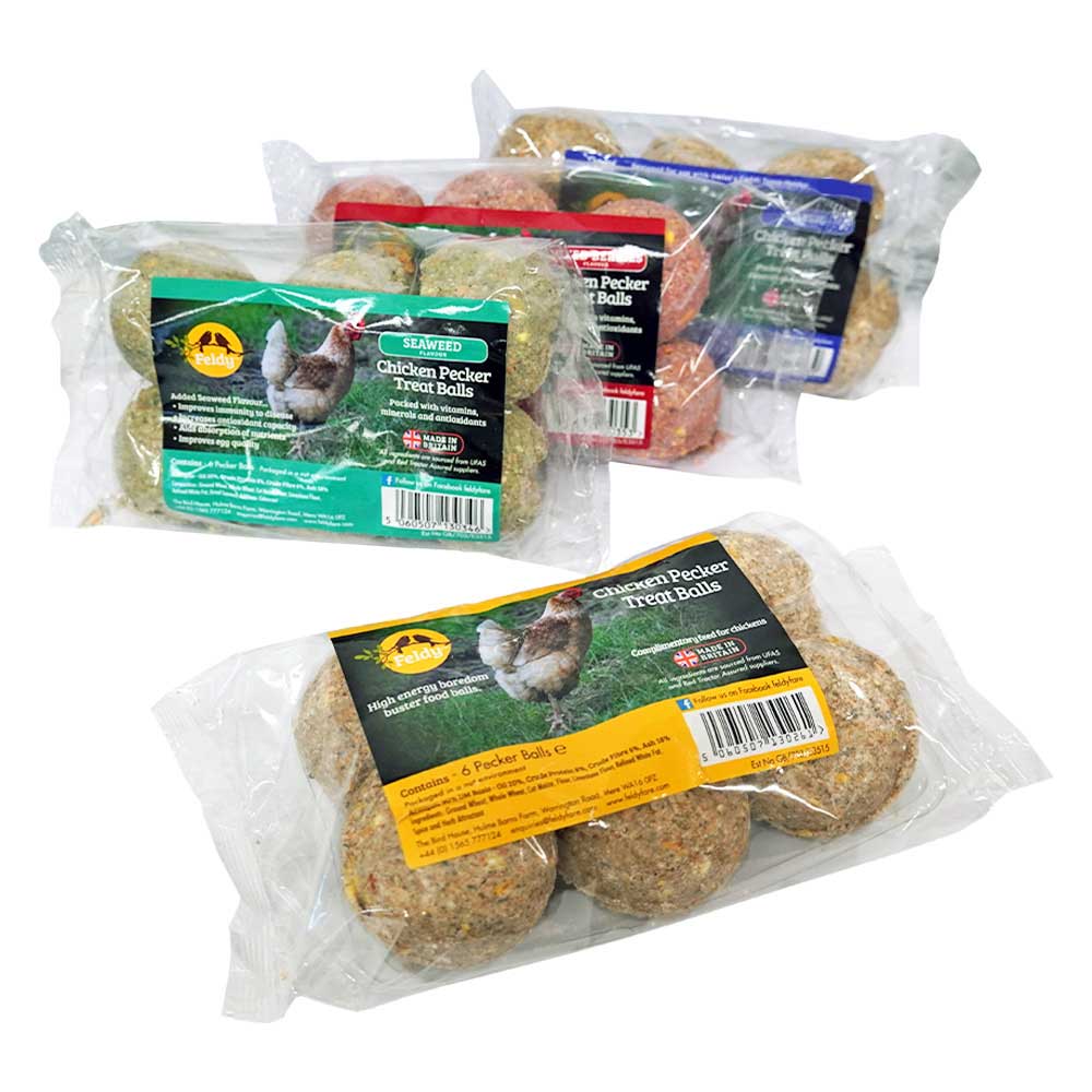 Chicken Pecking Ball Treats, pack of 6