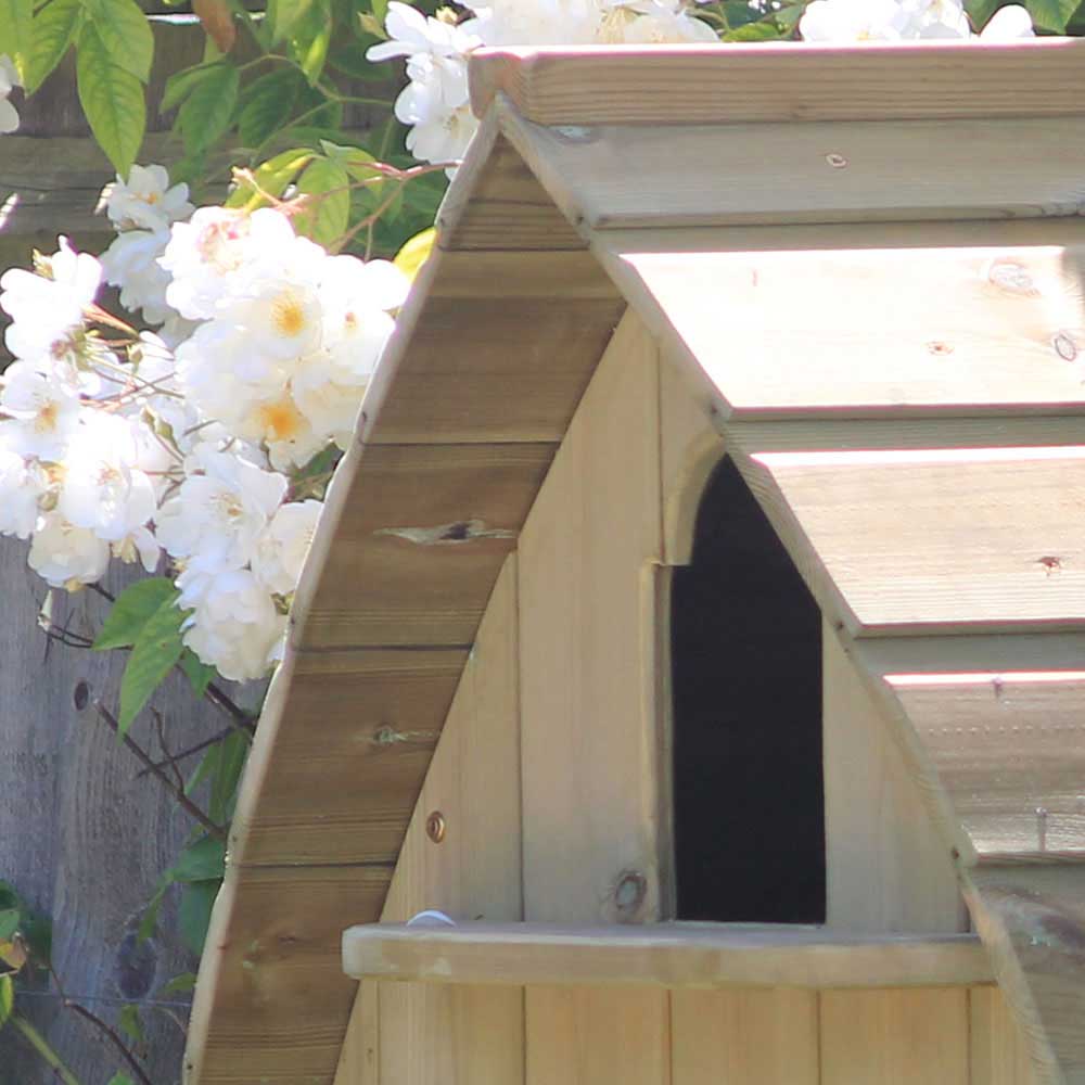 Close up of roof apex Durdle Door Wooden Dovecote, 3-bay