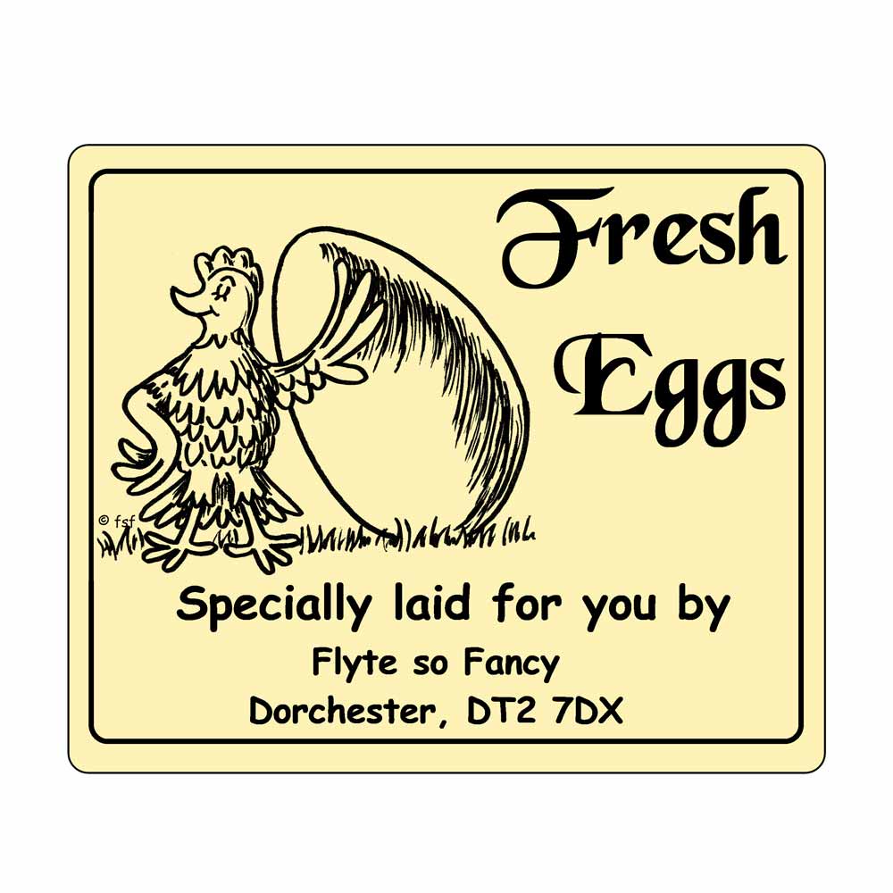 Cream Proud Chicken design for Fresh Eggs