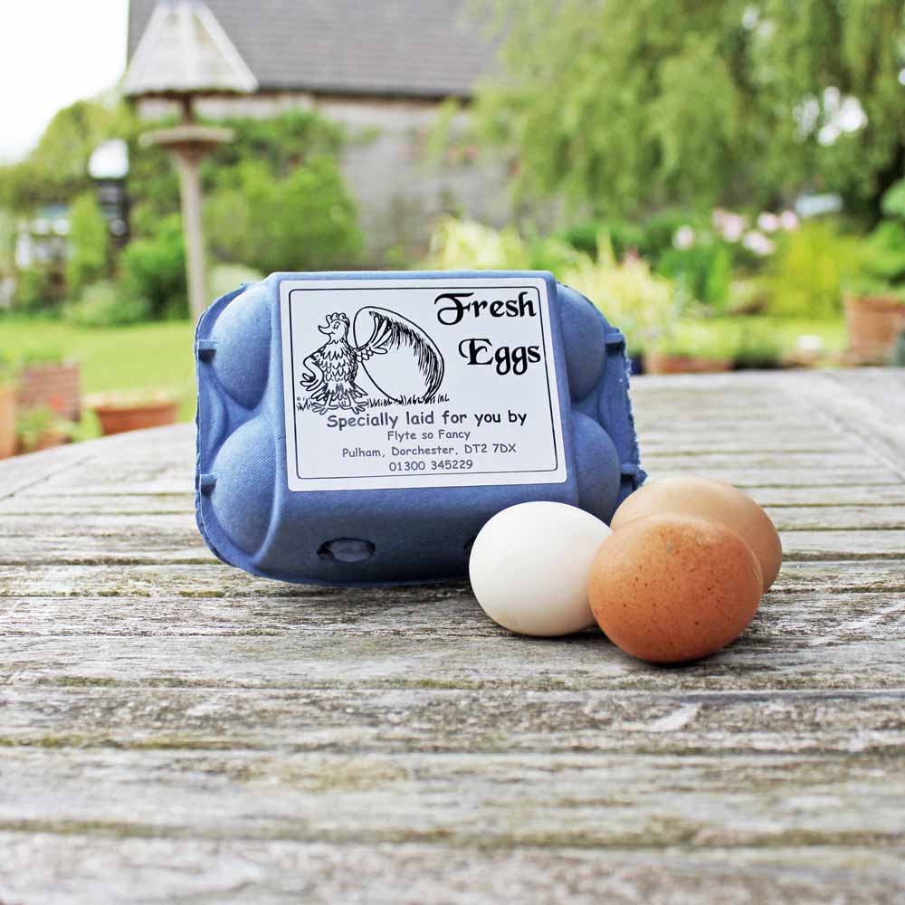 Egg Box Labels - Proud Chicken - Fresh Eggs