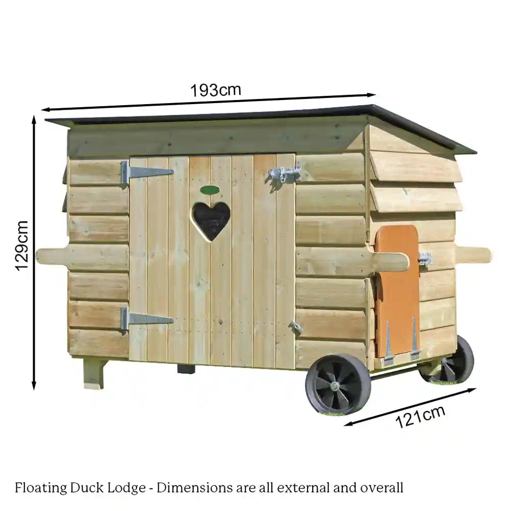 Dimensions of Gaggle Duck & Goose House with wheels