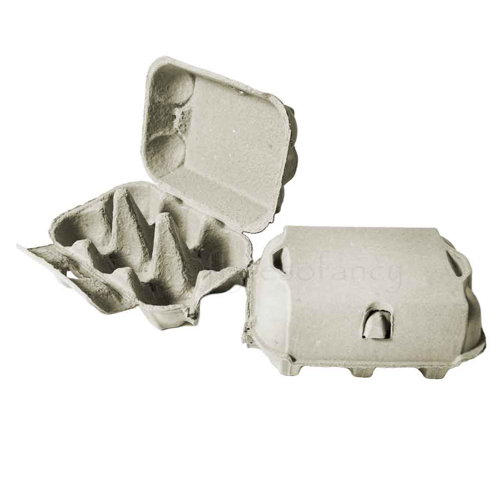 Grey Fibre Egg Boxes