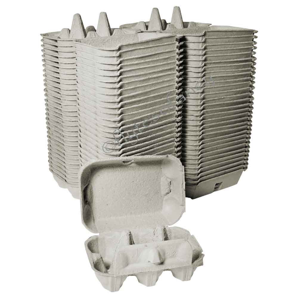 Grey Fibre Egg Boxes