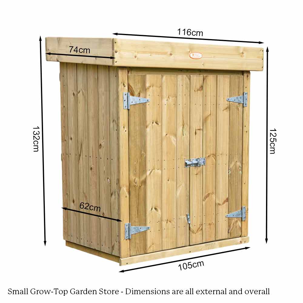 Dimensions of Small Grow-Top Garden Store