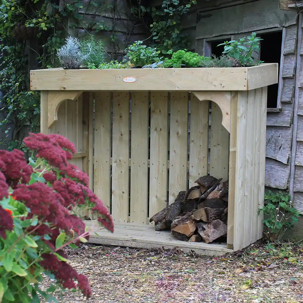 Large Grow-Top Log Store with logs