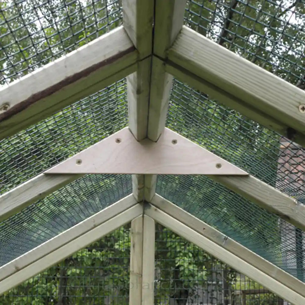 Braces for roof of Junior Poultry Pen