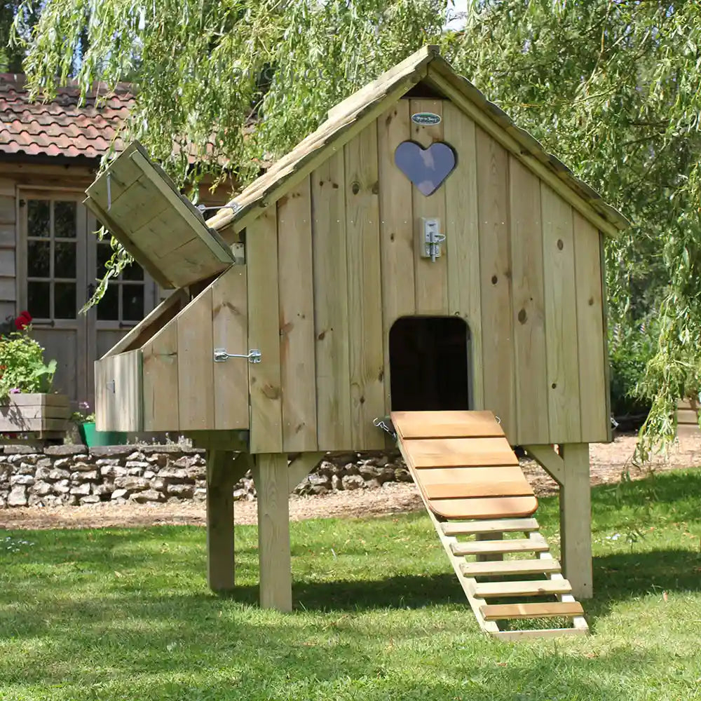 Long-Legged Maggie's Dozen Hen House, nestbox open