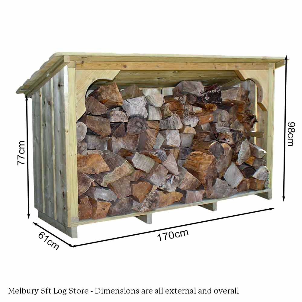 Melbury Log Store (5ft wide)