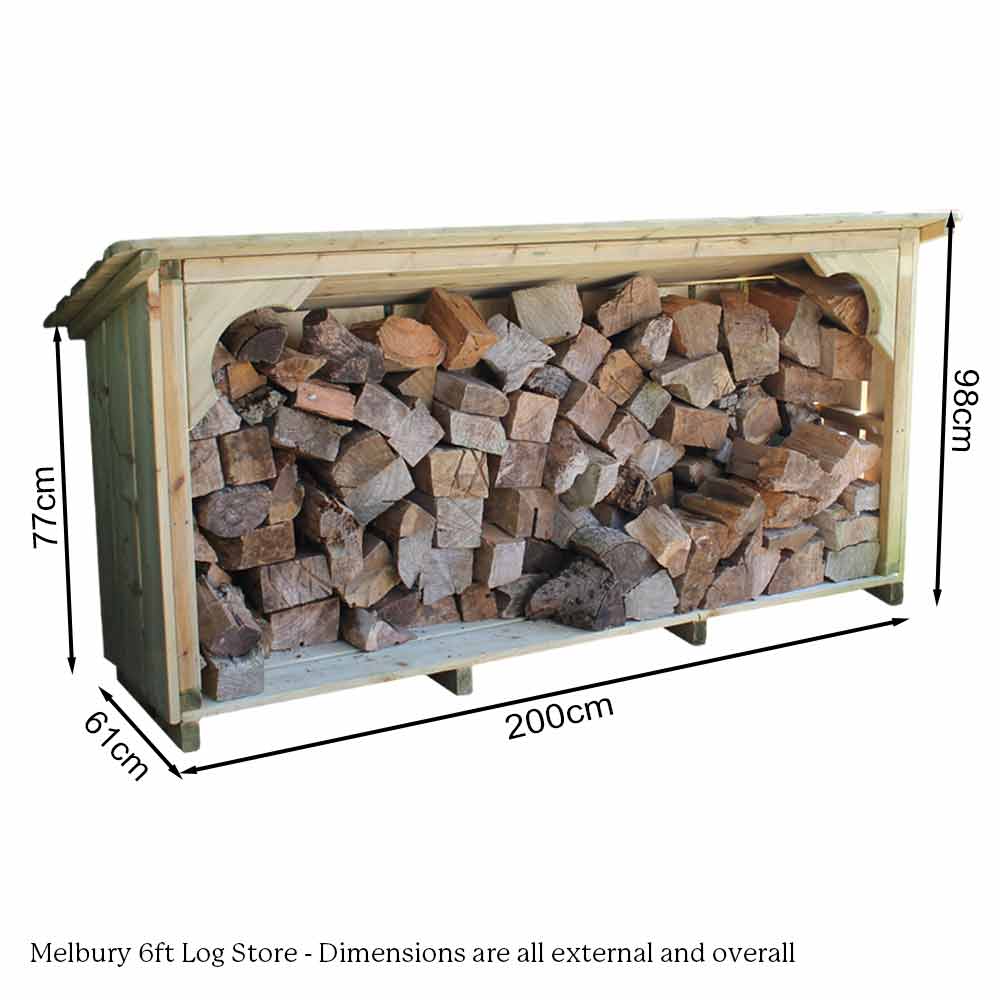 Melbury Log Store (6ft wide)