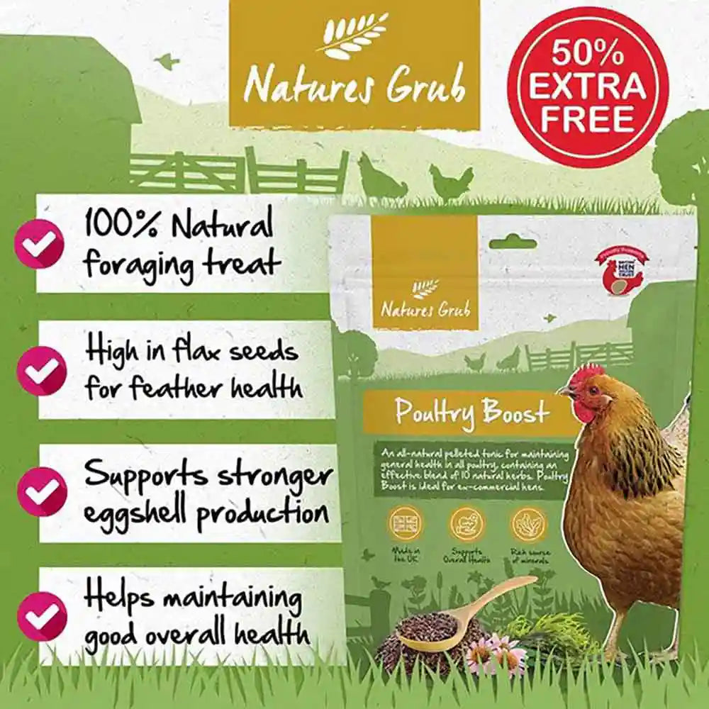 Natures Grub Poultry Boost Pelleted Tonic 600g - NEW!