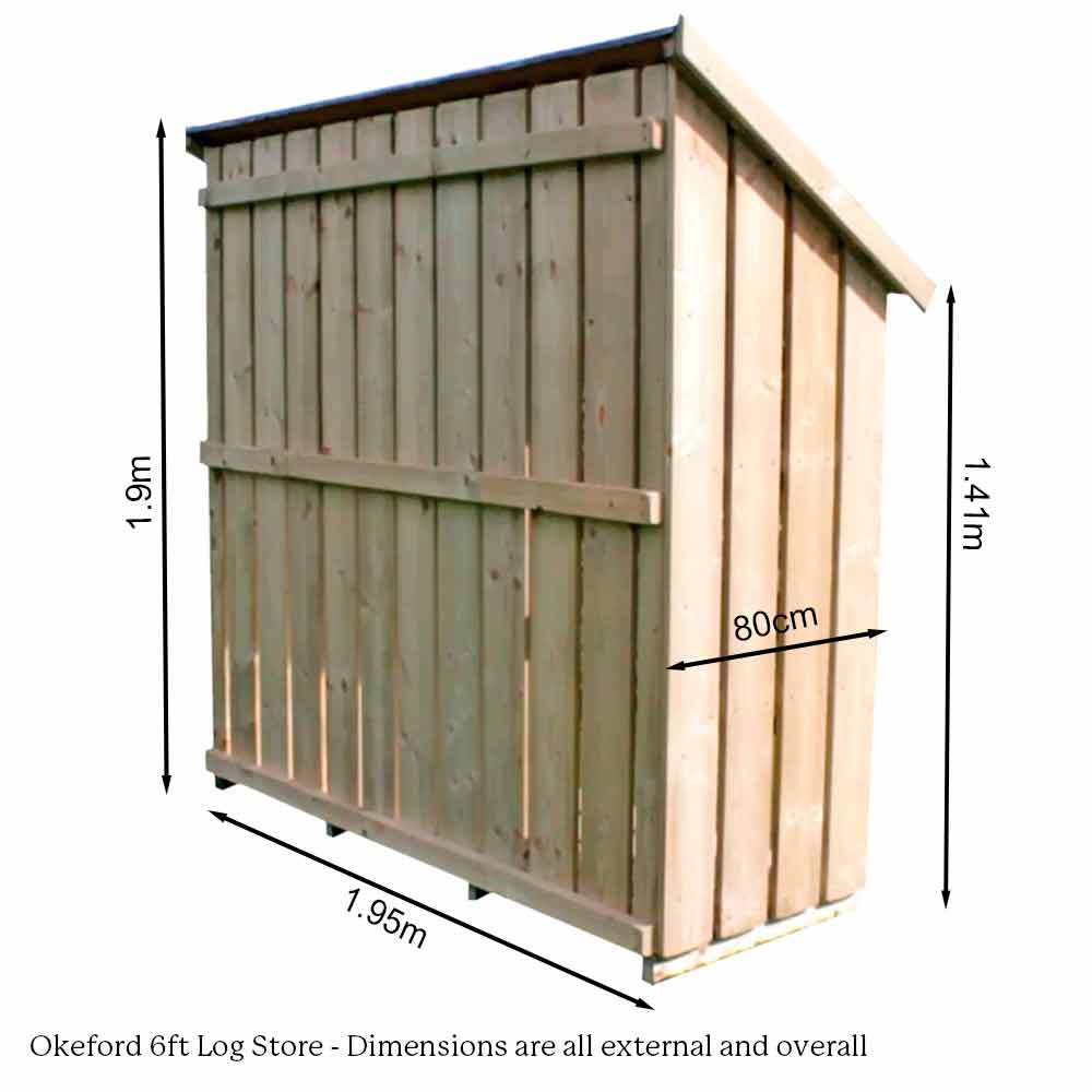 Okeford Log Store (6ft wide)