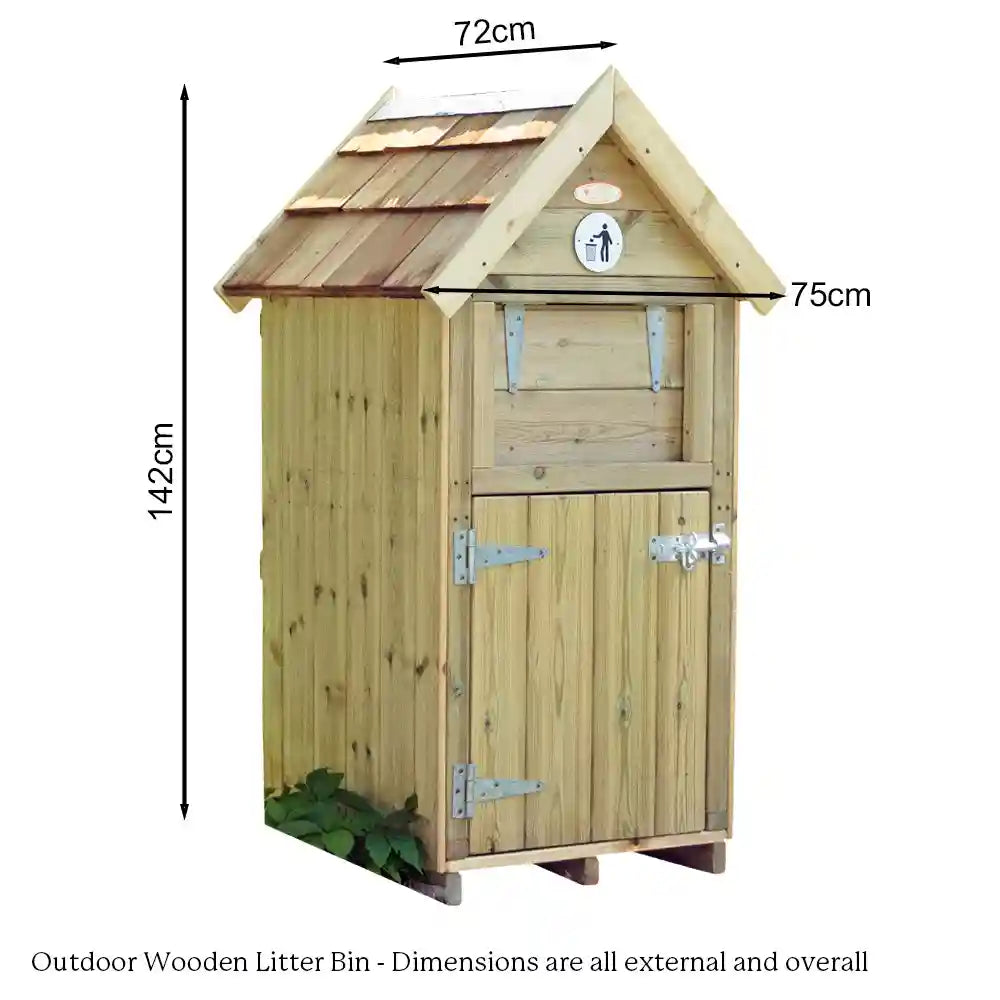 Outdoor Wooden Litter Bin Dimensions