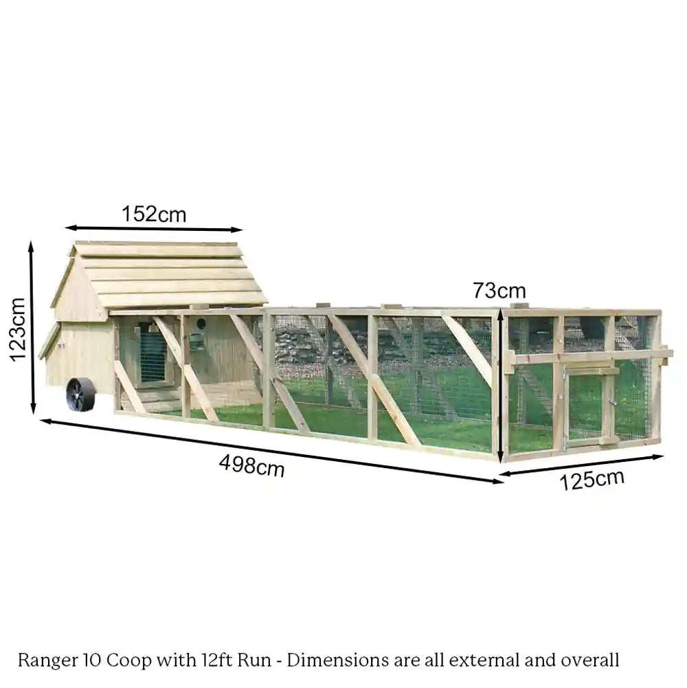 Dimensions of Dorset Ranger Ten Chicken Coop