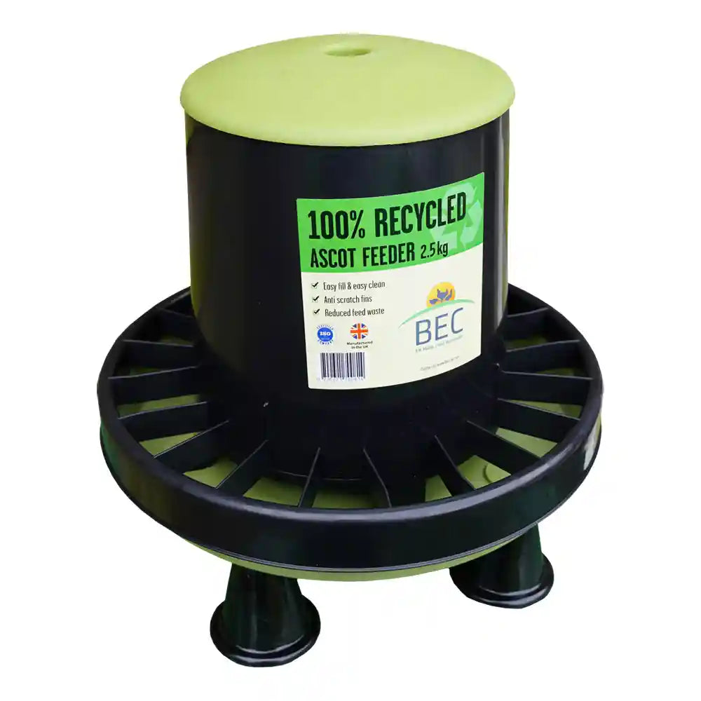 BEC Recycled Plastic Ascot Chicken Feeder 2.5kg - Indoor