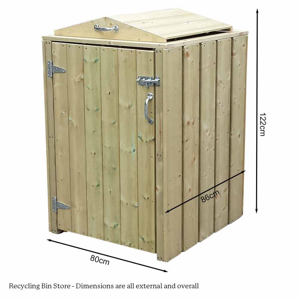 Dimensions Wooden Recycling Bin Store