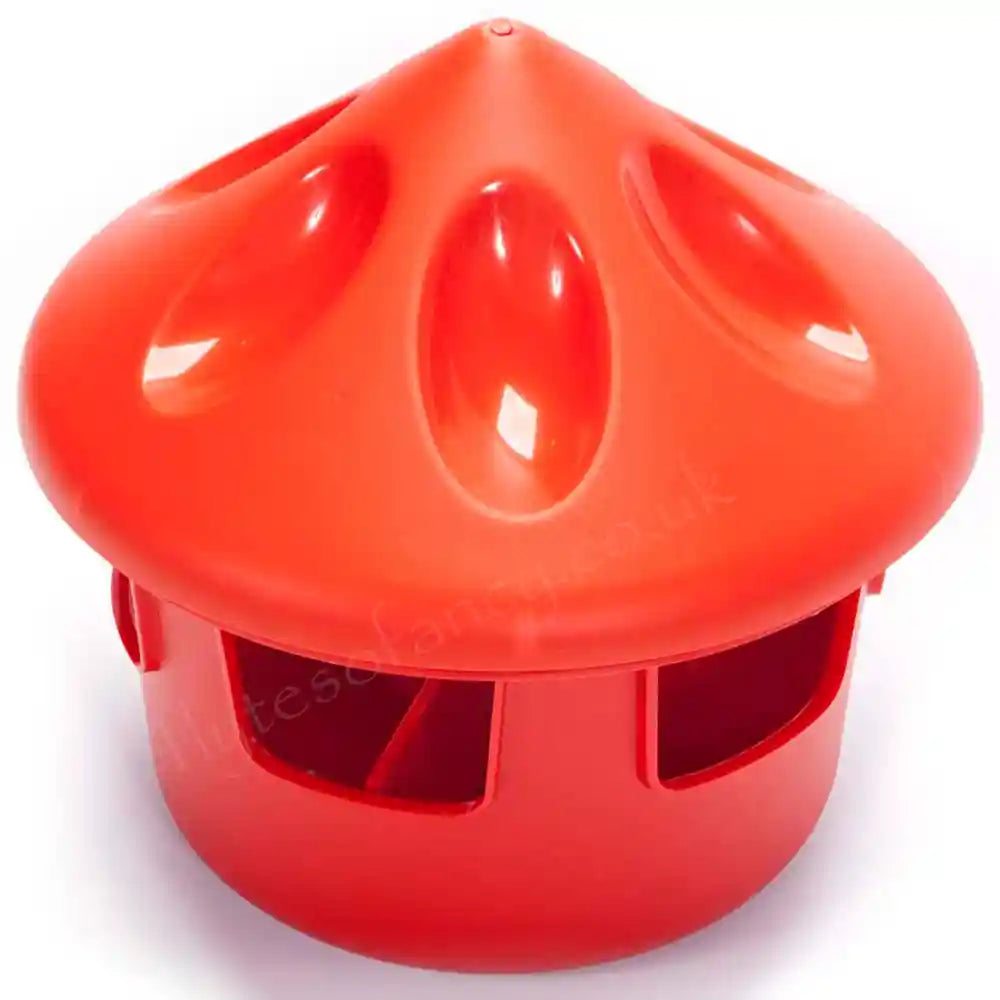 Red Plastic Grit Station for Birds