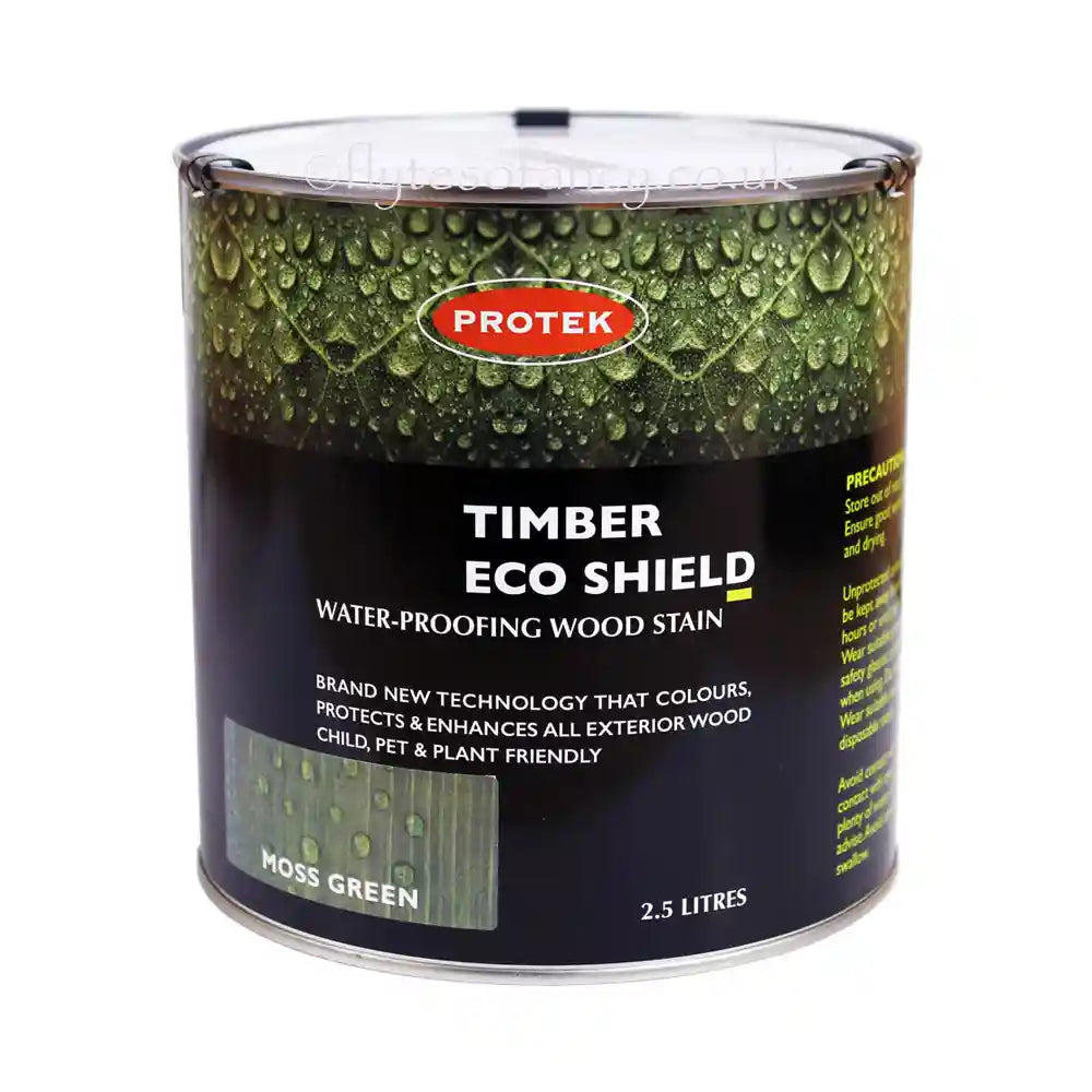 Protek Timber Eco-Shield Waterproofing Wood Stain, Moss green
