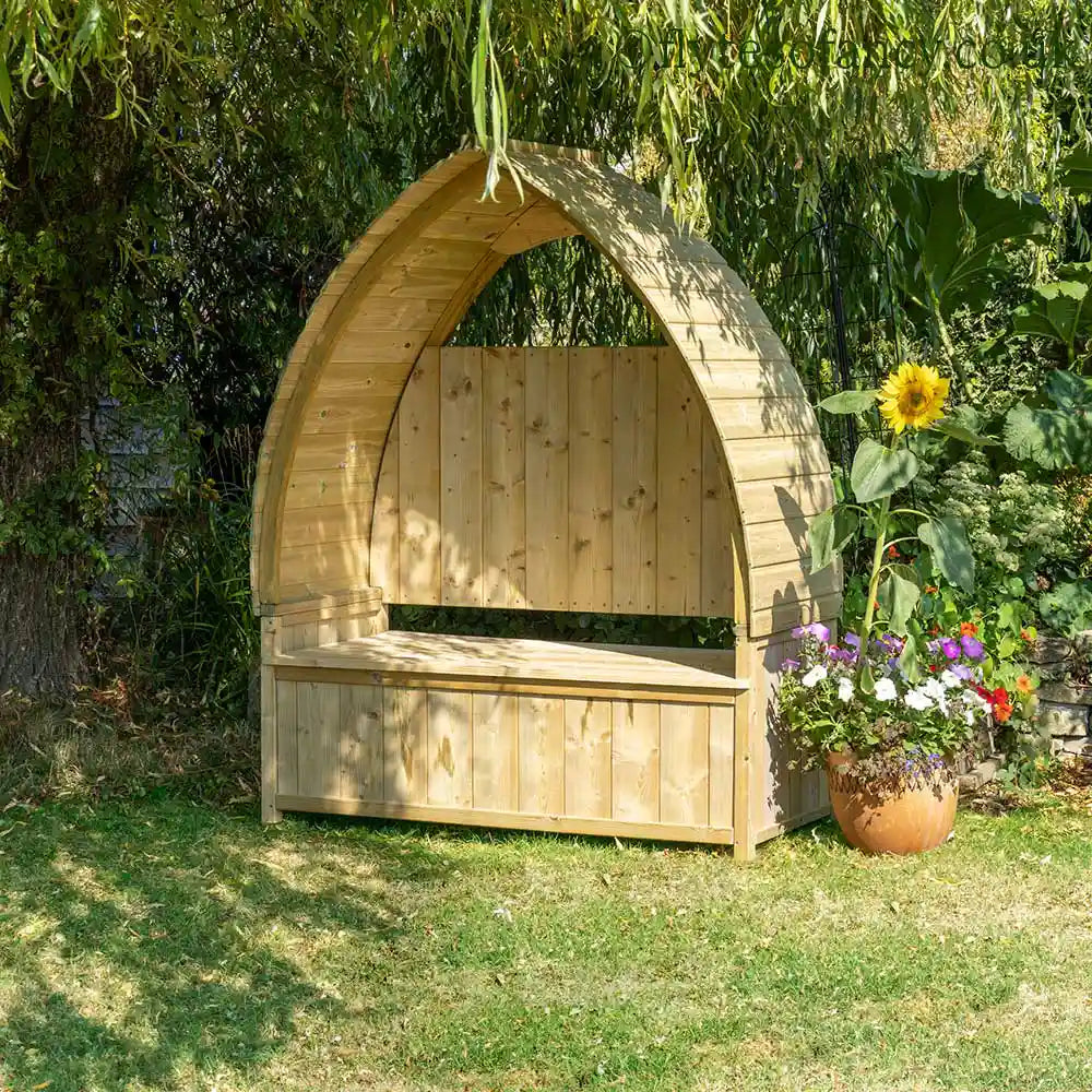 Arched Garden Arbour in summer garden