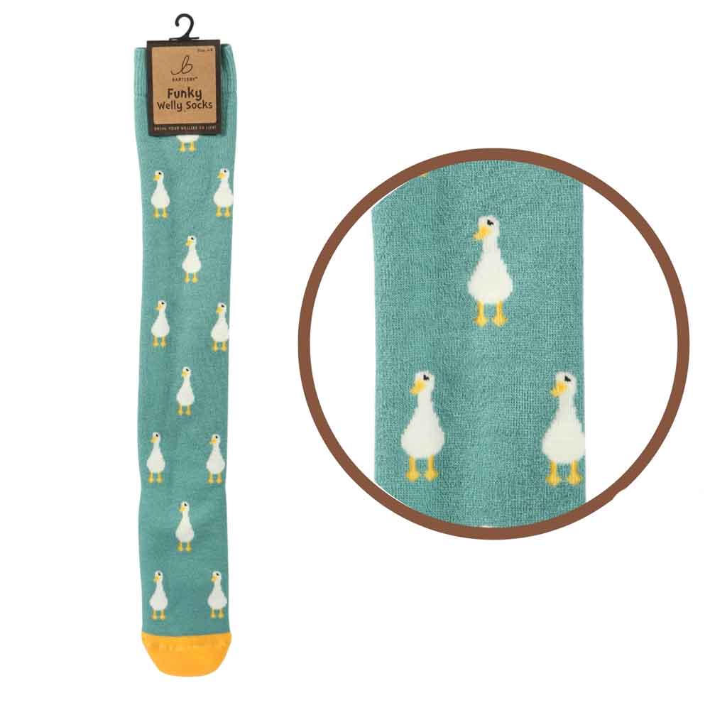 Bartleby Funky Welly Socks - White Duck - NEW!!