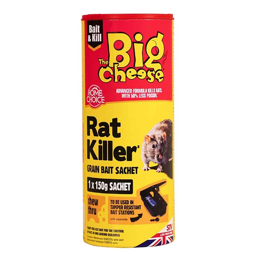 Big Cheese Rat Killer Grain Bait, 150g sachet