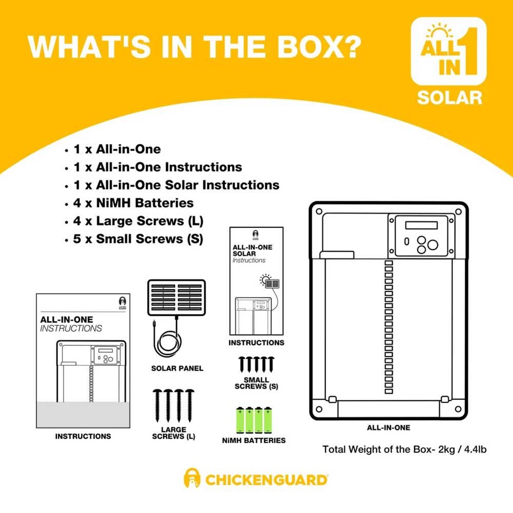 ChickenGuard All-in-One SOLAR Door Opener - NEW!