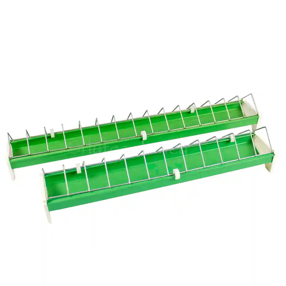 Green Plastic Chick Feeder Troughs
