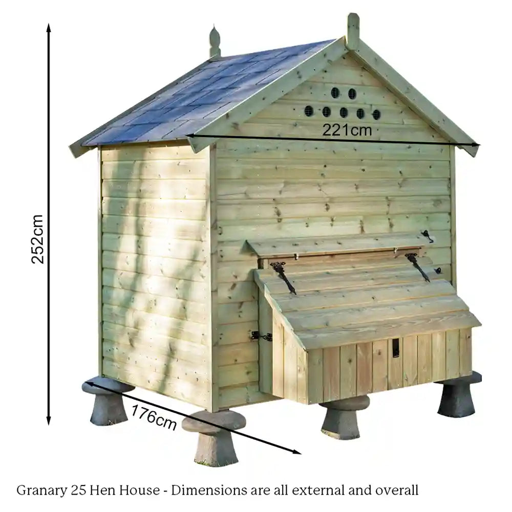 Dimensions of Granary 25 Hen House
