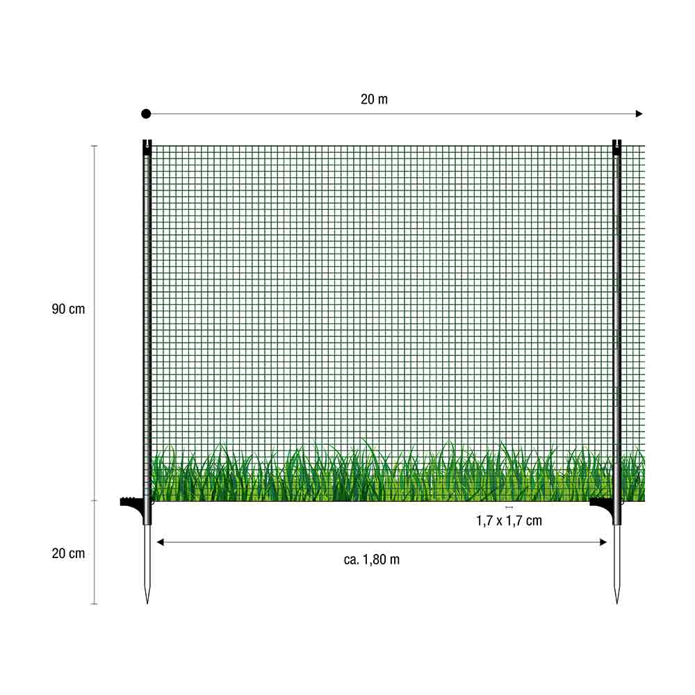 Green FIX Flexible Boundary Fence - non-electrified