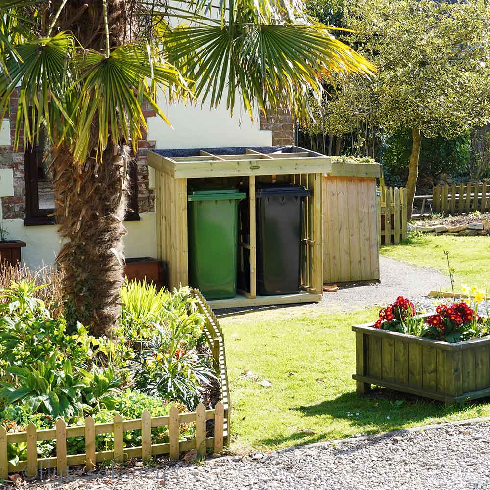 Grow Top Double Wheelie Bin Store - NEW!
