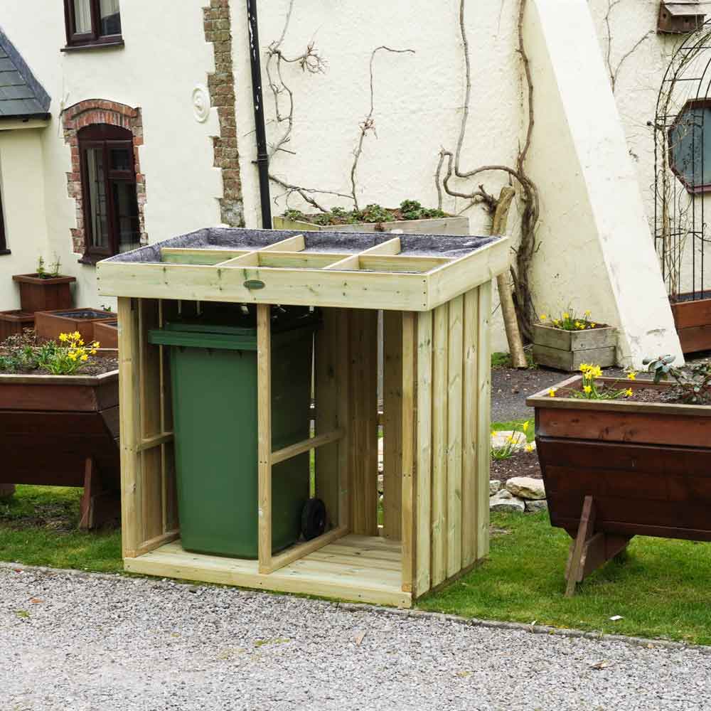 Grow Top Double Wheelie Bin Store - NEW!