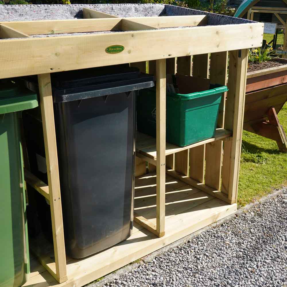 Grow Top Triple Wheelie Bin Store - NEW!