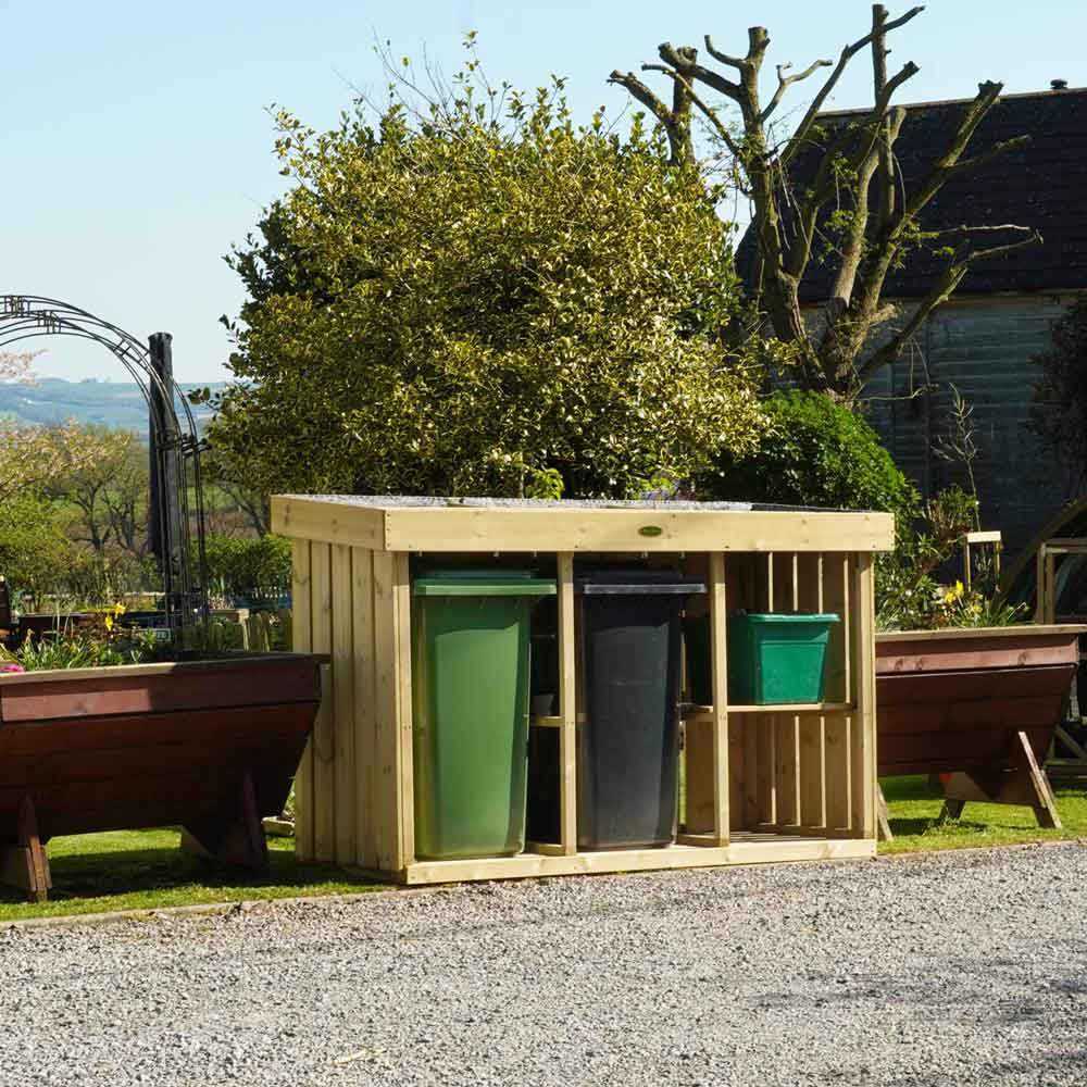 Grow Top Triple Wheelie Bin Store - NEW!