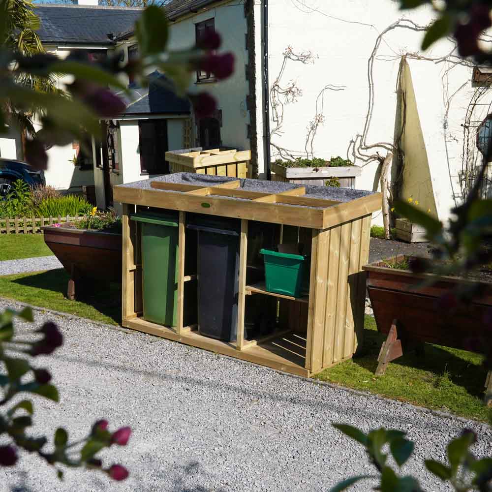 Grow Top Triple Wheelie Bin Store - NEW!
