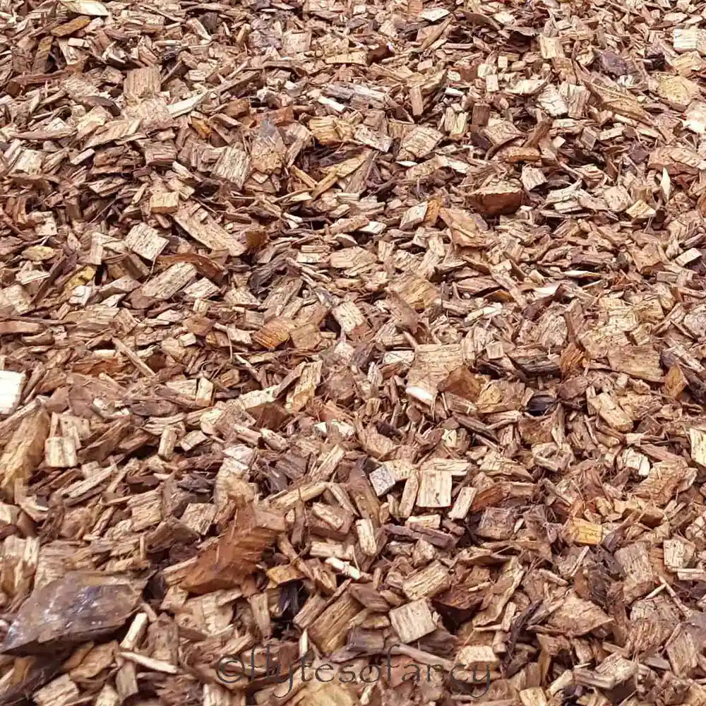 FSF Hardwood Woodchip in a chicken run