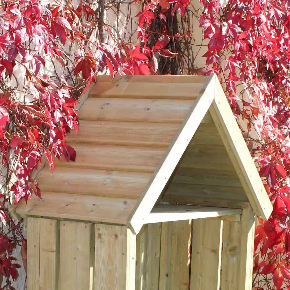 Timber roof of High Hinton Log Store