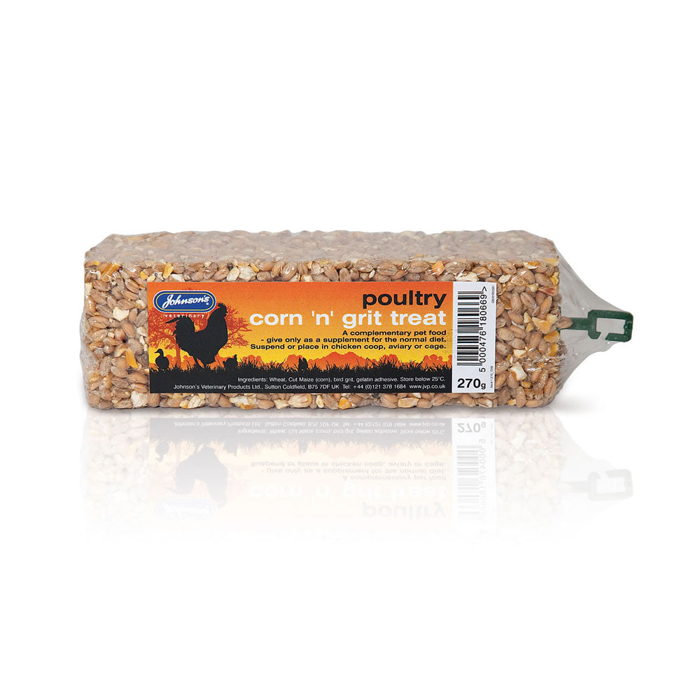 Johnson's Poultry Corn n Grit Pecking Block 270g