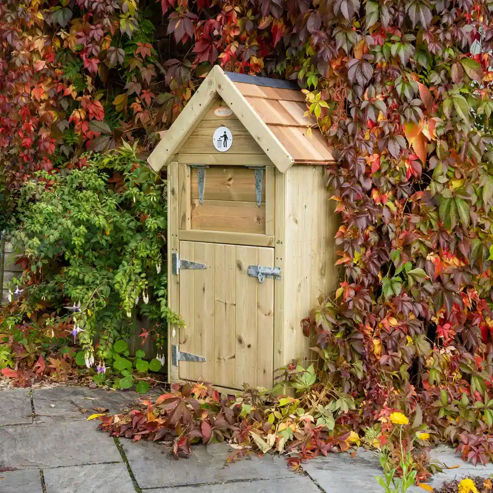 Door detail of Outdoor Wooden Litter Bin