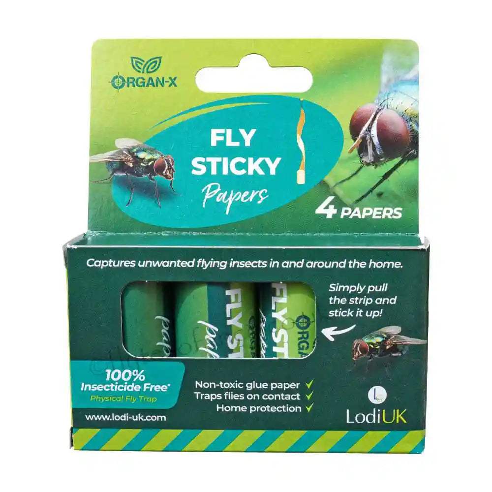 Organ-X Sticky Fly Papers (Pack of 4)