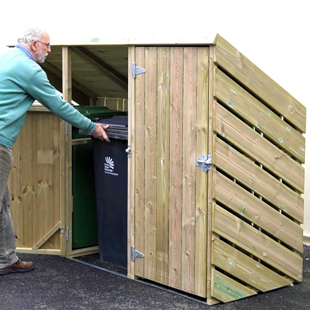 Poppin Triple Wheelie Bin Store