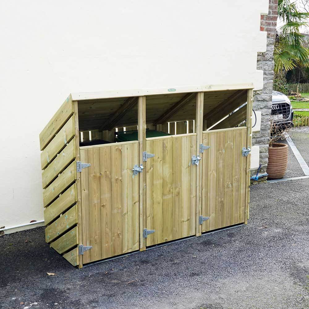Poppin Triple Wheelie Bin Store