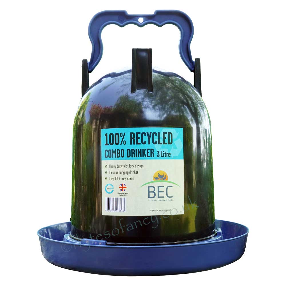 BEC Recycled Plastic Chicken Drinker, 3 litre