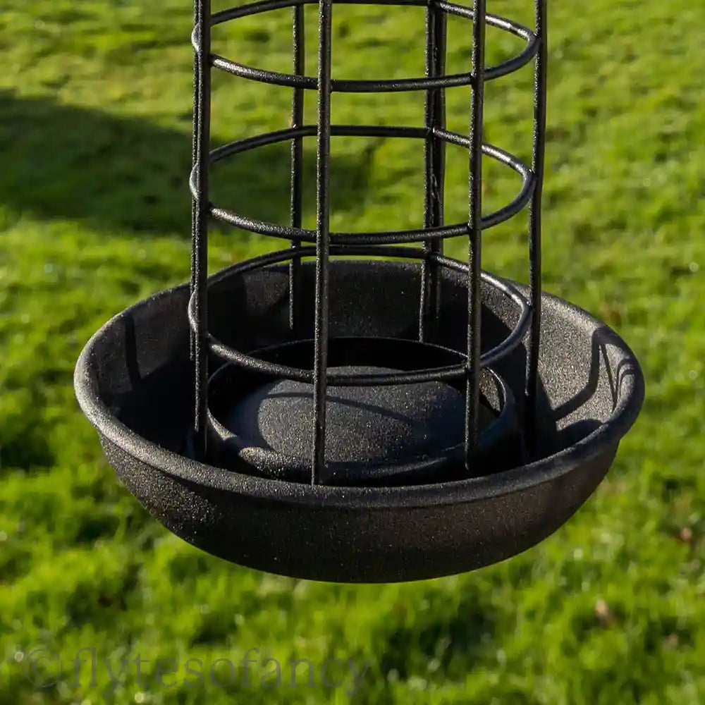 Base of Small Black Metal Fat Ball Feeder