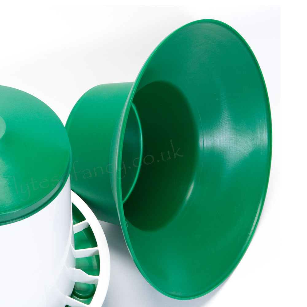 Inside Green Plastic Rain Hat for Blenheim Chicken Feeder