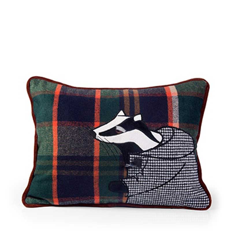 Percy Brocklehurst Badger Cushion