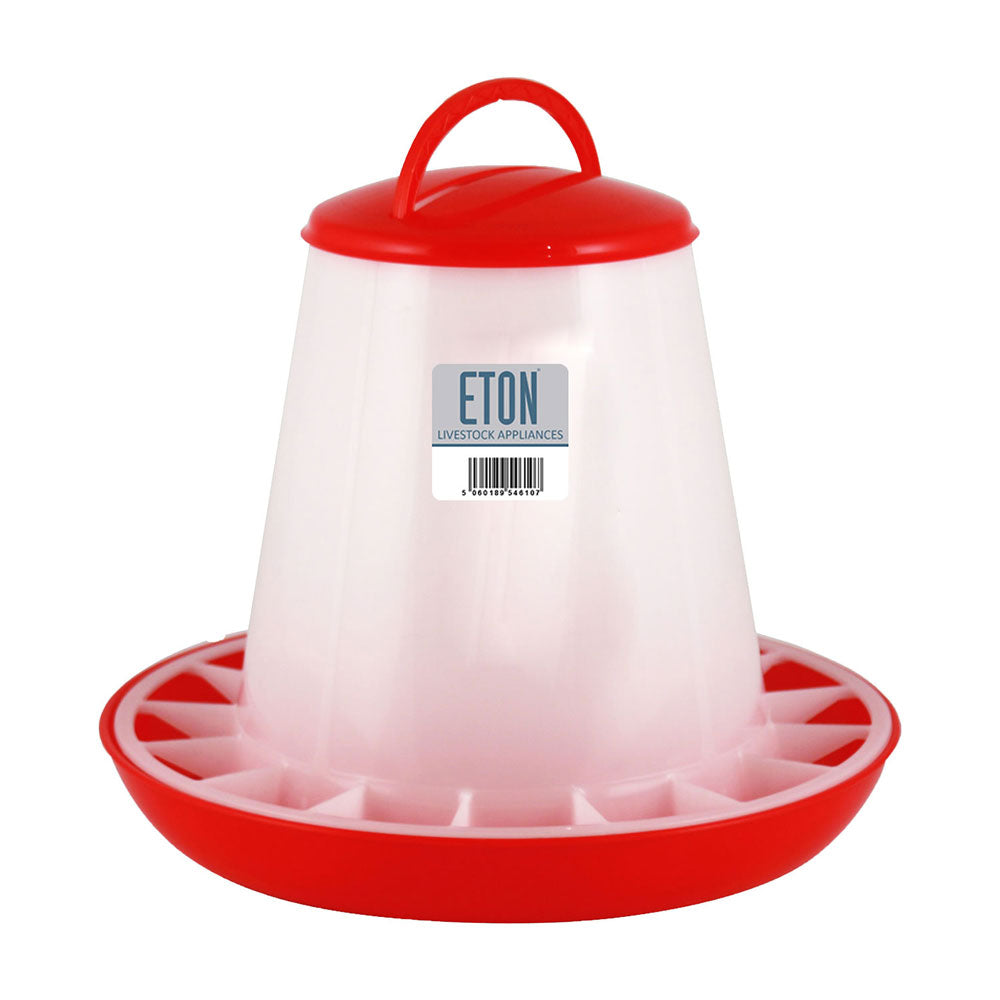 3kg Red Eton Plastic Poultry Feeder