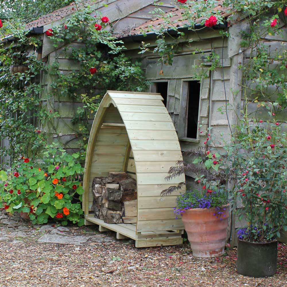 Little Arch Log Store, side view