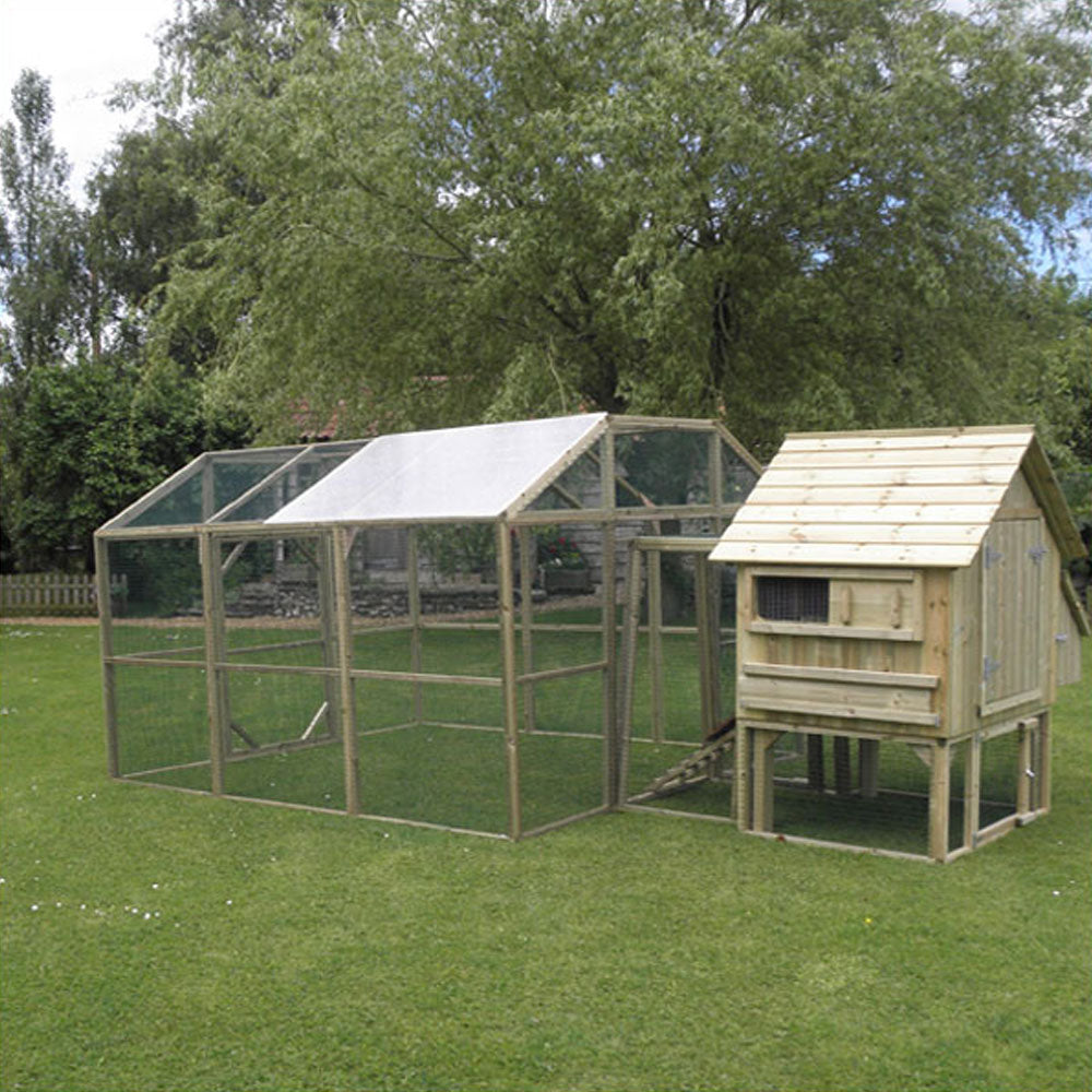 Protection Pen with Long Legged Maggie's Hen House connected